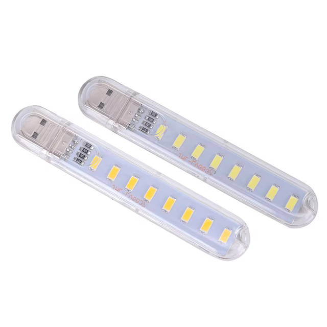 USB Night Light USB Computer Light Power Bank Night Light USB Flash Drive Light 8 LEDs High Brightness Warm White