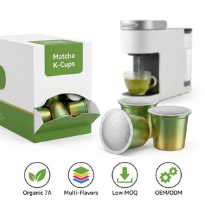 แคปซูลมัทฉะเพื่อสุขภาพ ใช้ได้กับระบบ K-cup รสชาติอร่อยหลากหลาย กล่องพิมพ์โลโก้ตามสั่ง รองรับ OEM ODM - Product Image 1