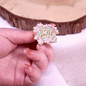'Shamless Smut Lover' Étincelant Fleur De Cerisier Émail Dur Broche Badge Accessoires - Product Image 4