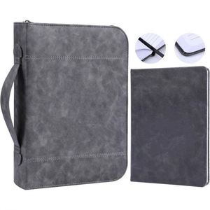 Libreta de Direcciones Espiral A3 de Cuero PU Negro Grande, Impermeable, con Diseño en Relieve, para Hombres y Mujeres - Product Image 1
