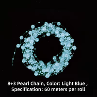 Guirlande de perles personnalisée en gros de haute qualité, cercle de perles de 8 mm + 3 mm, cadeau de mariage, emballage, accessoires pour cheveux, sacs