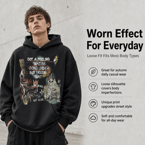 Sweat à capuche graphique streetwear pour homme, coupe oversize, en coton molletonné, imprimé décontracté, collection automne, vente en gros - Product Image 4
