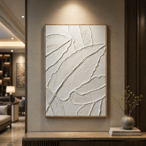 Dipinti su tela ad olio personalizzati realizzati in fabbrica <span class=keywords><strong>con</strong></span> cornice a mano PS arte della parete <span class=keywords><strong>con</strong></span> Design a foglia per l'arredamento della casa - Product Image 1