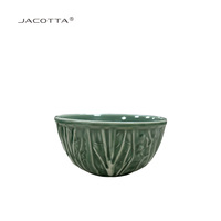 Forme de chou vert assiette en porcelaine ensembles de vaisselle en céramique bol tasse de marque de café gros au détail