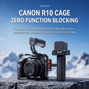 Cage de caméra professionnelle pour <span class=keywords><strong>Canon</strong></span> <span class=keywords><strong>R10</strong></span>, Rig de tournage en alliage d'aluminium durable pour Vlog et diffusion en direct - Product Image 2