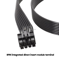 Kabel Modular untuk Corsair HX1200 HX1000 HX850 HX750 GPU PCIe 8Pin 6 + 2Pin ke PCIe CPU 8Pin 18awg kabel adaptor