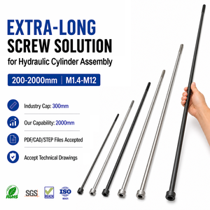 Viti Lunghe Personalizzate M3 M4 <span class=keywords><strong>M5</strong></span> M6 M8 in Acciaio Legato SUS, Viti a Testa Esagonale Cilindrica Extra Lunghe per Idraulica - Product Image 1