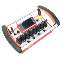 Control remoto inalámbrico industrial de 8 canales con varilla de empuje y interruptor de palanca metálico para camión mezclador de hormigón con pantalla LED