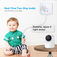 Caméra IP sans fil intérieure PTZ intelligente SQ Tuya Smart Life 4MP avec interphone bidirectionnel, contrôle par application Android