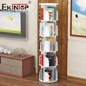 Ekintop Kệ Sách Sáng Tạo Tiết Kiệm Không Gian Gia Dụng Đơn Giản Thiết Kế Mới Kệ Sách Xoay Quanh Trẻ Em - Product Image 2