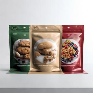 Sachet Doypack OEM personnalisé en plastique BOPP avec fermeture à pression, prête à l'emploi, de qualité alimentaire, pour amandes grillées, 6oz 12oz, avec purge d'azote - Product Image 1