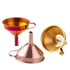 Juego de 3 embudos de acero inoxidable colgables, aptos para lavavajillas, dispensador de líquidos y polvos de boca ancha para cocina y uso doméstico - Product Image 3