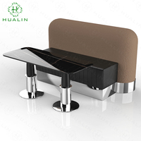 Table et chaises de salle à manger en marbre de style moderne HUALIN, ensemble de banquettes et cloisons pour restaurant de luxe