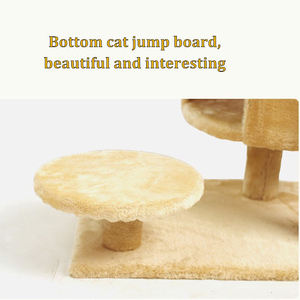 Arbre à chat en bois de luxe décontracté à <span class=keywords><strong>4</strong></span> niveaux avec structure d'escalade, griffoir et plateforme de saut pour chatons - Product Image 3