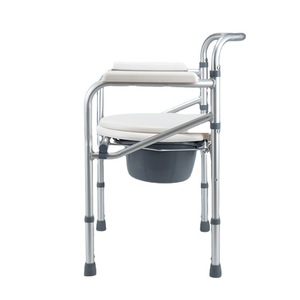 Commode Chair Portable <b>Folding</b> With Seat And <b>Bucket</b> For Elderly Hospital Use - Product Image 2