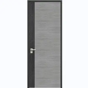 House Building Materials With Thread Fastening Finish For Bedroom Decoration MSF-22028 2 Colors-Style PVC MDF Wooden Door