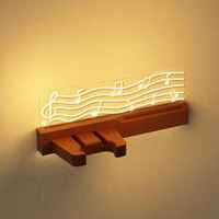 Support mural rectangulaire en bois sculpté robuste au design classique pour guitare, support unique pour médiator, acoustique, électrique, basse