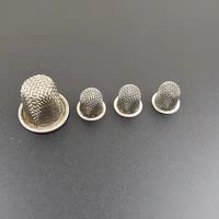 Filtro de malla de alambre envuelto en alambre de latón y acero inoxidable, pequeño, mini, con tapa de malla y filtro de pantalla para borde de taza, para válvula y boquilla
