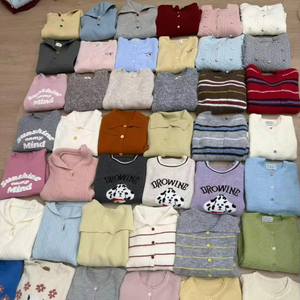 Cardigan en maille pour <span class=keywords><strong>femme</strong></span> couleur <span class=keywords><strong>pastel</strong></span>, orné de motifs floraux, coupe ample, idéal printemps-automne, vente en gros - Product Image 1