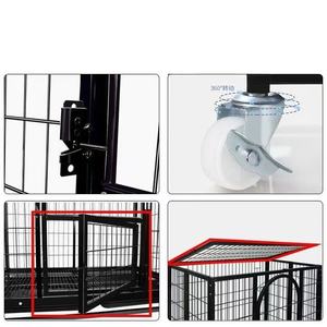 Vente en usine de cages pour animaux couleur noire treillis métallique soudé extérieur lourd chenils pour chiens cages et maisons pour animaux de compagnie - Product Image 6