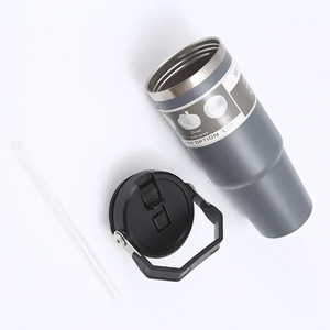 Gobelet de voiture en acier inoxydable, gobelet à glace, gobelet isotherme avec paille, tasse à café, tasse thermos, gobelet à eau - Product Image 6