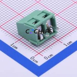 JL127-50802G01 Screw Terminal Block Through hole Component (THT),P=5.08mm Connector 1x2P 5.08mm Green Through Hole - Product Image 2