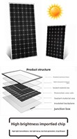Panel Solar Monocristalino de Tipo N de 580W, Ensamblaje de Media Celda, 24% de Eficiencia, 2278x1134mm, Energía Fotovoltaica Personalizable