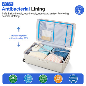 High Quality 20 24 26 28 Inch Pc <strong>Suitcase</strong> Custom Lightweight Hard Shell 3 Piece Travel Suit case <strong>Luggage</strong> <strong>Sets</strong> with Cup Holder - Product Image 5