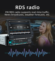 Autoradio Android pour BMW avec écran rétractable automatique de 7 pouces IPS, GPS CarPlay, 6/128 Go, stéréo DSP RGB, BQCC Single DIN universel