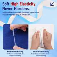 Colle textile flexible lavable transparente permanente pour réparation de vêtements et de cuir Nianlida 50mL