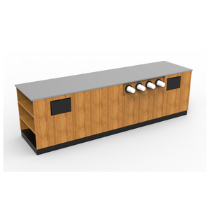Dépanneur commercial Comptoir de sortie en bois en métal Bill Desk Supermarket Beverage Stations - Product Image 5