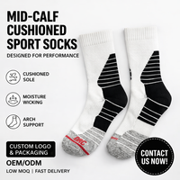 Chaussettes de compression athlétiques avec semelle amortissante et logo personnalisé pour jeunes et enfants, course à pied, entraînement en salle de sport au printemps