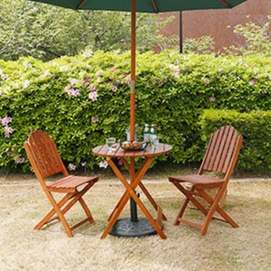Ensemble de table et chaises de <span class=keywords><strong>jardin</strong></span> en bois de sapin massif rustique, finition naturelle, ensemble de salle à manger d'extérieur pour cour, patio, balcon, <span class=keywords><strong>salon</strong></span>, pliable - Product Image 1