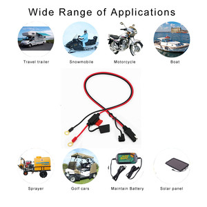 Kawat otomatis 12v dengan Terminal Cincin pengencang Sekring ke Sae 2 Pin kabel daya ekstensi pemutus cepat - Product Image 2