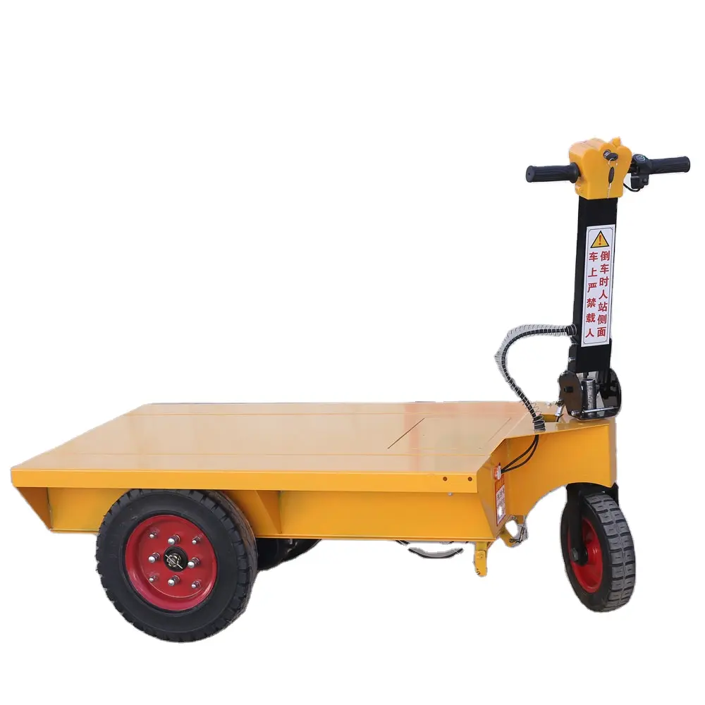 Heavy Duty 3 Wheels Electric Platform Truck Baumaschinen Electric Pallet Truck