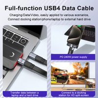 ULT-unite USB4 Flachkabel 40Gbps Typ-C zu C 240W 8K für Computer, Kamera & Kopfhörer Vergoldete Kontakte PVC