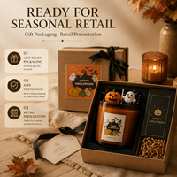Aangepaste Halloween Geurkaarsen Collectie met Spook- en Pompoengeur voor Private Label OEM ODM Home Decor Cadeau Seizoensgebonden Retail Merken