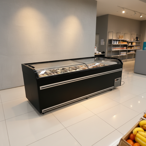 <span class=keywords><strong>Congélateur</strong></span> îlot europé<span class=keywords><strong>en</strong></span> pour supermarché, à couvercle coulissant ouvert <span class=keywords><strong>en</strong></span> hauteur, pour affichage <span class=keywords><strong>combiné</strong></span> d'aliments surgelés <span class=keywords><strong>en</strong></span> sac et de viande - Product Image 2