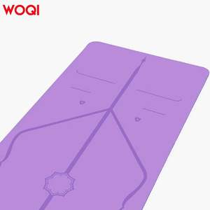 Tapis de yoga Woqi TPE 6 mm violet foncé antidérapant pour exercices à domicile et mise en forme, usage unisexe - Product Image 4