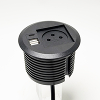 Enchufe de escritorio empotrado con toma de corriente israelí, 20W USB C PD de carga rápida, 2A1C, con cable de extensión de 1.5M