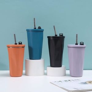 Custom Logo Stainless Steel Tumbler With Lid Vacuum Insulated Ice <b>Coffee</b> Cup With Straw for Ice Collapsible Water <b>Bottle</b> - Product Image 6