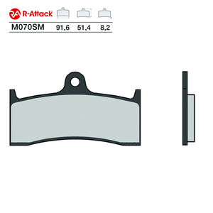 ผ้าเบรกมอเตอร์ไซค์ R-Attack M070SM ด้านหน้า ผลิตจากทองแดงเผาผง ได้รับการรับรองมาตรฐาน R90 - Product Image 1