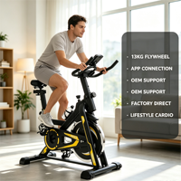 Bicicleta de Spinning OEM, Bicicleta Estática para Cardio en Interiores, Ajustable, Profesional, Equipo de Gimnasio Inteligente