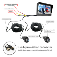 DVR 7 "pour registraires de camions 1080P AHD CCTV 2 canaux 12-36V caméras de conduite écran partagé caméra de stationnement vidéo accélérée 512GB