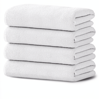 Ensemble de serviettes de bain en coton pur pour hôtel avec logo personnalisé, serviettes blanches jetables épaisses et absorbantes de qualité supérieure pour hôtel, spa, maison, vente en gros