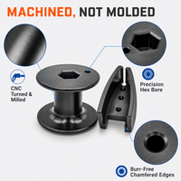 Pièces en plastique usinées CNC sur mesure, composants de support de bobine tournés et fraisés avec précision pour machines textiles industrielles