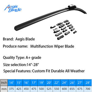 Essuie-glaces multifonctionnels de haute qualité, caoutchouc naturel hybride, adaptateurs multiples, compatibles avec 99% des voitures, toutes saisons, durables - Product Image 2