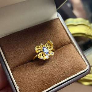 Nieuw Ontwerp 925 Sterling Zilveren Klassieke Ovale Gesneden Natuurlijke Edelsteen Vergulde Bruiloft Zirkoon Vrouwen Ring - Product Image 6