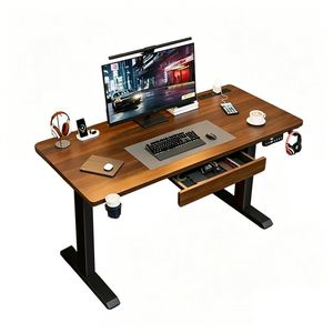 Bureau <span class=keywords><strong>de</strong></span> télétravail électrique avec USB, <span class=keywords><strong>réglable</strong></span> en hauteur, assis-debout, vente en gros d'usine, prix bas, pieds en bois massif et métal - Product Image 6