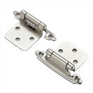 Charnières auto-fermantes écologiques modernes de 1/2 pouce pour armoires de cuisine et de salle de bain, installation murale, épaisseur 1,5 mm - Product Image 3